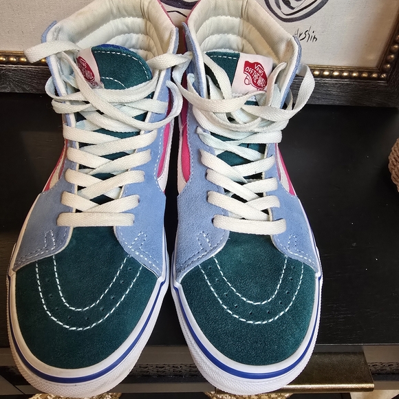 VANS Sk8-Hi Reissue Skateboard Shoes Women’s 8, Men's 6.5 Bright Colors Suede - Picture 3 of 11